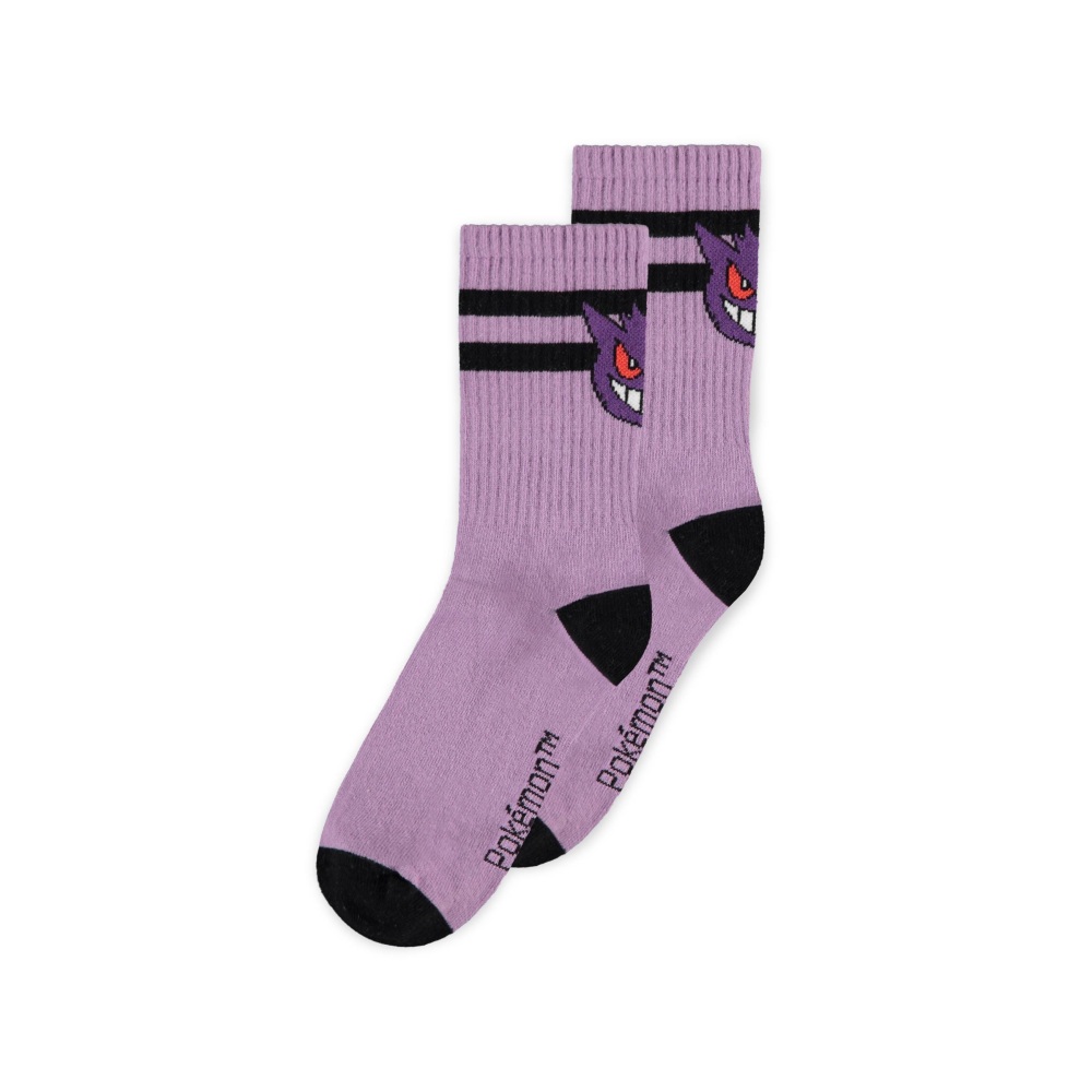 Pokémon - Sport (2 Pack) Chaussettes - Violet/Blanc